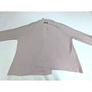 Eileen‎ Fisher Cardigan Sz Small Pink Open Front Viscose Blend Stretch Blush